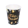 12 Gobelets En Carton Joyeux Noël Noir Et Or 270ml 1 12 Gobelets En Carton Joyeux Noël Noir Et Or 270ml -Déguisements Soldes 12 vasos negros y dorados de papel de feliz navidad de 270 ml 194003