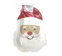 6 Assiettes En Papier Père Noël De 27x18,5 Cm