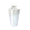 6 Gobelets En Carton Argentés De Noël De 270 Ml -Déguisements Soldes 6 vasos color plata navidad de 270 ml 193963