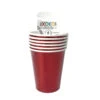 6 Gobelets En Papier Rouge De Noël De 270 Ml -Déguisements Soldes 6 vasos color rojo navidad de 270 ml 193965