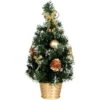 Arbre De Noël Neigé Avec Décoration Dorée Et Pot 30 Cm -Déguisements Soldes arbol de navidad decorado oro nevado de 30 cm con maceta 108832