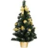 Arbre De Noël Neigé Avec Décoration Dorée Et Pot 60 Cm -Déguisements Soldes arbol de navidad decorado oro nevado de 60 cm con maceta 108848