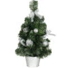 Arbre De Noël Avec Décoration Argent Et Pot 30 Cm -Déguisements Soldes arbol de navidad decorado plata de 30 cm con maceta 108826