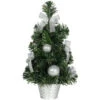 Arbre De Noël Avec Décoration Argent Et Pot 40 Cm -Déguisements Soldes arbol de navidad decorado plata de 40 cm con maceta 108836