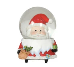 Boule D'Eau Visage Père Noël Avec Musique 15 Cm