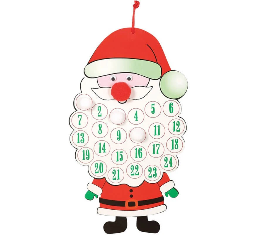 Calendrier De L'Avent Du Père Noël 34 Cm 3 Calendrier De L'Avent Du Père Noël 34 Cm
