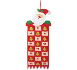 Calendrier De L´Avent Du Père Noël 35x85 Cm