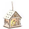 Maison Du Père Noël En Bois Led 12 Cm -Déguisements Soldes casita papa noel de madera led 12 cm 155524
