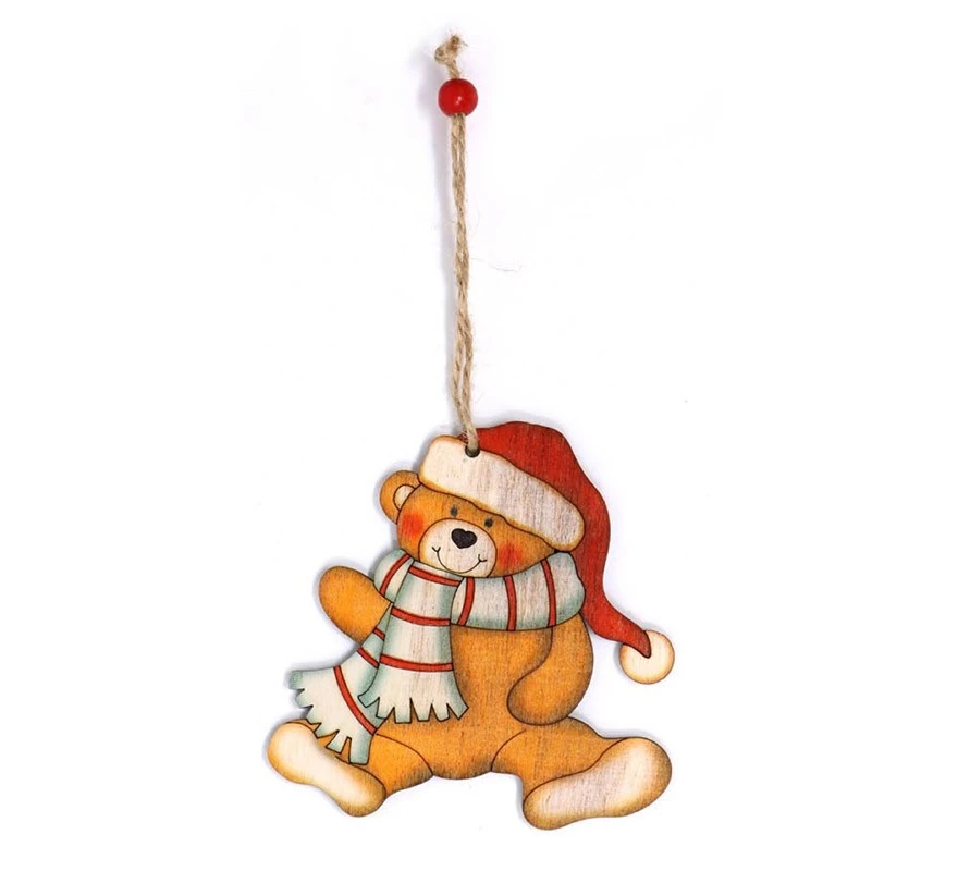 Pendentif De Noël En Bois 10 Cm 3 Pendentif De Noël En Bois 10 Cm