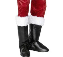 Couvre-bottes Noires Pour Père Noël Adulte