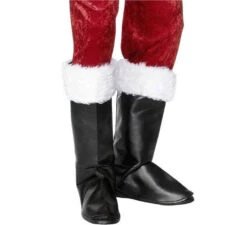 Surbottes Noires Pour Père Noël Enfant 30 Cm