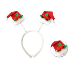Bandeau Chapeaux De Père Noël Avec Paillettes
