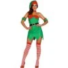 Déguisement Elfe Sexy De Noël Pour Femmes 2 Déguisement Elfe Sexy De Noël Pour Femmes -Déguisements Soldes disfraz de elfa verde sexy para mujer 66221
