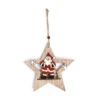 Père Noël Etoile Bois 18 Cm -Déguisements Soldes estrella de papa noel madera 18 cm 155550