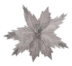 Fleur De Noël Argent 25 Cms