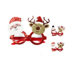 Verres De Noël Avec Glitter Dans Des Modèles Assortis