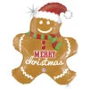 Ballon Aluminium Métallisé Biscuit Joyeux Noël 78 Cm -Déguisements Soldes globo foil metalizado galleta merry christmas de 78 cm 170660