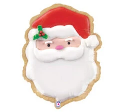 Ballon Métallisé Biscuit Père Noël 60 Cm