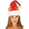 Casquette Du Père Noël Avec Des Cornes De Renne 43 Cm -Déguisements Soldes gorro de papa noel con cuernos de reno 43 cm 127085