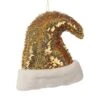 Chapeau De Père Noël Paillettes 20 Cm Pour Décorer L'arbre De Noël