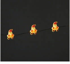 Couronne De Paquets Avec Le Père Noël Cadeau 20 Led