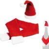 Kit Bouteille Du Père Noël: Bonnet Et Écharpe -Déguisements Soldes kit para botella de papa noel gorro y bufanda 147237