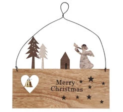 Signe Suspendu Joyeux Noël 19X21 Cms