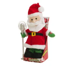 Père Noël Avec Microphone 30 Cm