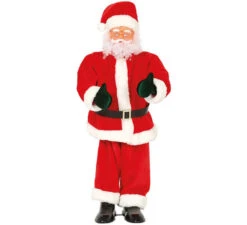 Père Noël Musicale Avec Mouvement 100 Cm