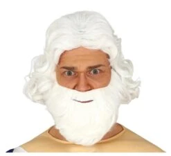 Big Perruque Et Barbe Blanche De Noël