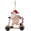 Père Noël Sur Trottinette En Bois Suspendue 12,5 Cm -Déguisements Soldes santa en patinete de madera colgante de 125 cms 167810
