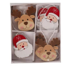 Set De Noël Avec Rennes Et Père Noël 5 Cms